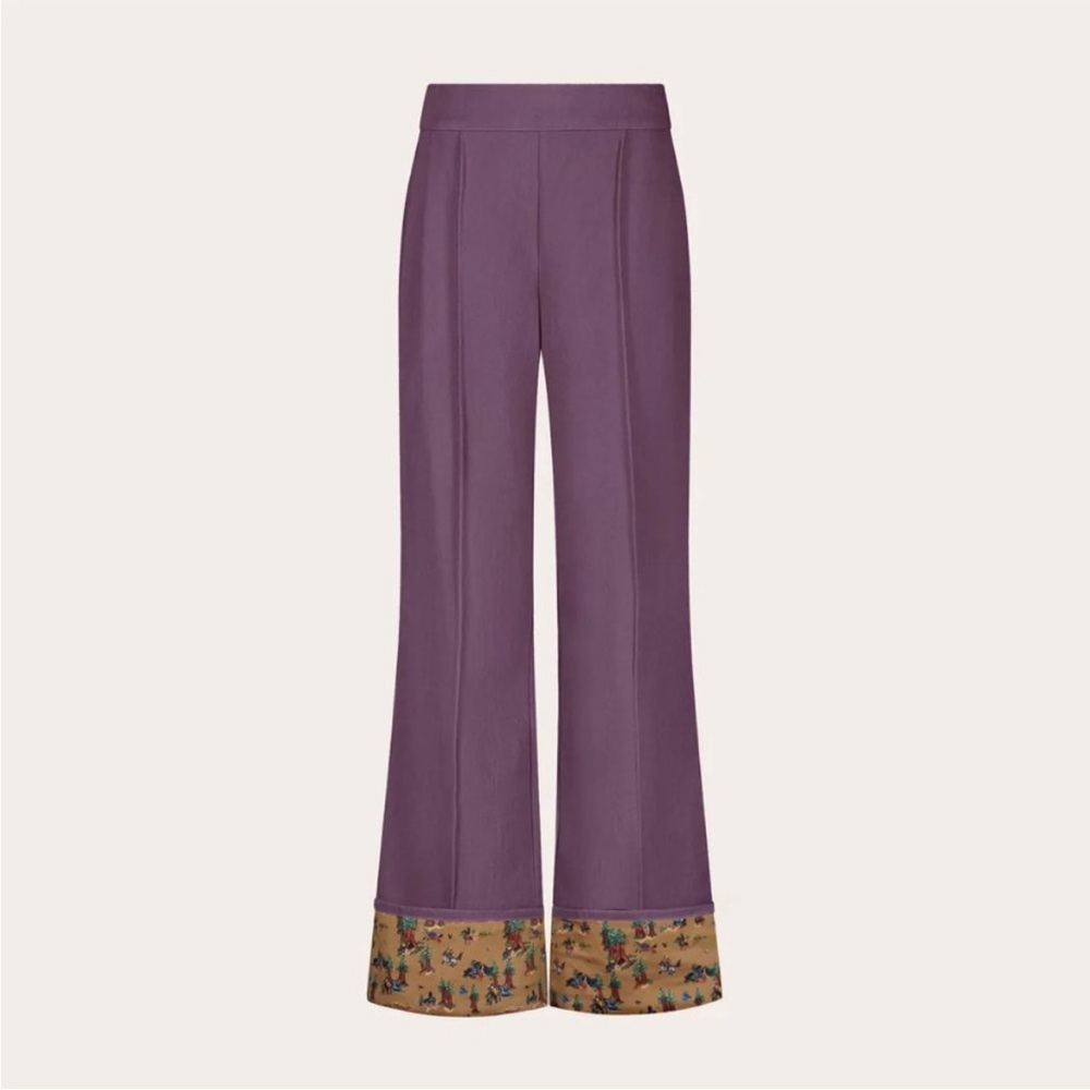 GOOD ALMA | Aubergine Cotton Twill Trousers | S